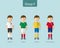 2018 Soccer or football team uniform. Group F with GERMANY,Â MEXICO,Â SWEDEN, KOREA REPUBLIC. Flat design.